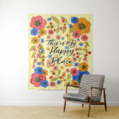 Tenture Murale C'est mon Happy Place Large (En situation)