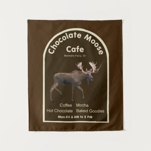 Tenture Murale Chocolat Moose Café (Devant)