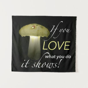 Tenture Murale Citation inspirante brillant de champignon de pelo