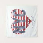Tenture Murale Coeur de drapeau américain de NYC (Devant)