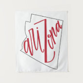 Tenture Murale Conception de typographie d'état de l'Arizona | (Devant)