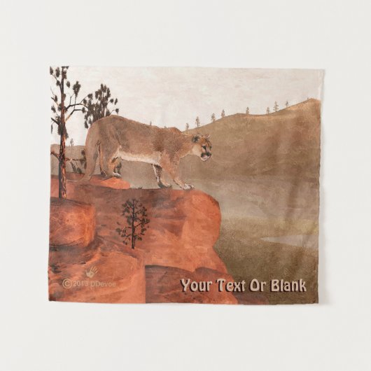 Tenture Murale Cougar - Concentration (Devant (Horizontal))