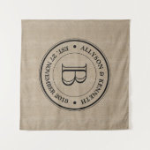 Tenture Murale Créez Votre Propre Monogramme d'Anniversaire de Lo (Devant (Horizontal))