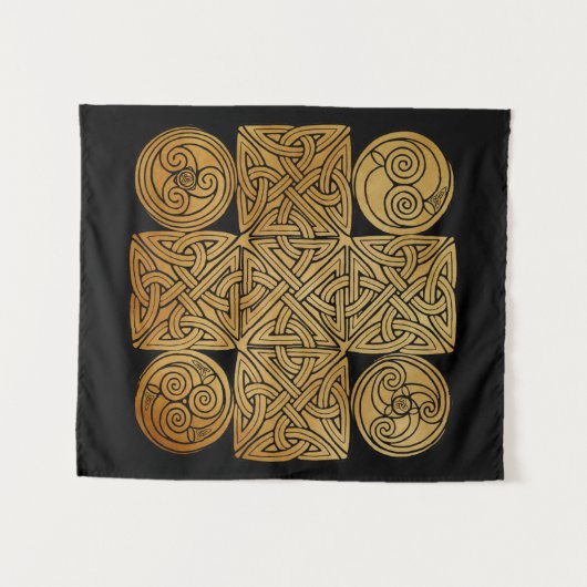 Tenture Murale Croix de Knotwork de Celtic (Devant (Horizontal))