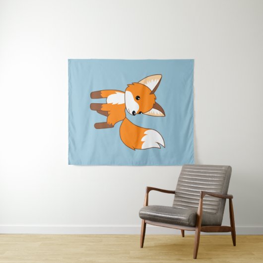 Tenture Murale Cute Little Fox (En situation (horizontale))
