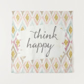 Tenture Murale Deco mou V | pensent heureux (Devant (Horizontal))