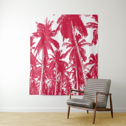 Tenture Murale Design graphique des palmiers (En situation)
