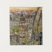 Tenture Murale Destinations | Aquarelle Big Ben & London Eye (Devant)