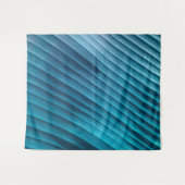 Tenture Murale Diagonale bleue feuille (Devant (Horizontal))