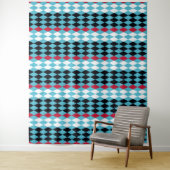 Tenture Murale Diamants rétro modernes du milieu du siècle modern (En situation)