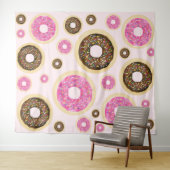 Tenture Murale Donuts aux Paillettes Roses Amusant Moderne Paille (En situation (horizontale))