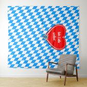 Tenture Murale Drapeau de la Bavière charmant (En situation (horizontale))