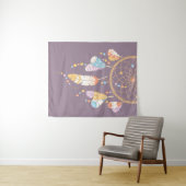 Tenture Murale Dreamcatcher de Boho Tribal sur Purple (En situation (horizontale))