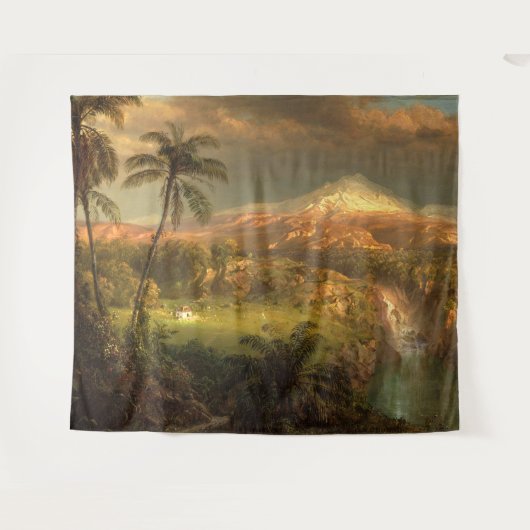 Tenture Murale du musée Hawaii de la cascade tropicale| Mu (Devant (Horizontal))