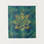 Tenture Murale Étoile décorative d'or de Lakshmi - Ashthalakshmi (Devant)