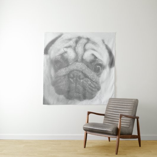 Tenture Murale Face carlin (En situation)