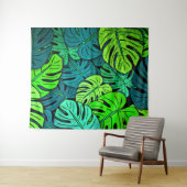 Tenture Murale Feuilles tropicaux grands (En situation (horizontale))