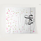 Tenture Murale Fiançailles fond photobooth (Devant (Horizontal))