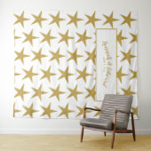 Tenture Murale Fond de mariage, accessoire photo, or et blanc per (En situation (horizontale))