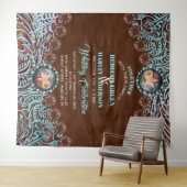 Tenture Murale Fond de mariage occidental de pays de cowboy de tu (En situation (horizontale))