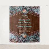 Tenture Murale Fond de mariage occidental de pays de cowboy de tu (Devant)