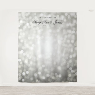 Tenture Murale Fond de mariage personnalisé avec lumières bokeh a