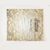 Tenture Murale Fond pour photos 60e anniversaire Paillettes dorée (Devant (Horizontal))