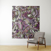 Tenture Murale Fun Hip violet violet noir Mosaic Art Motif (En situation)