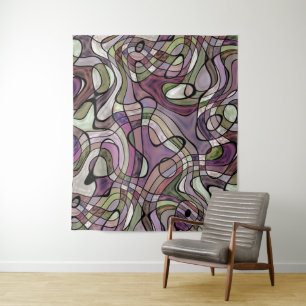 Tenture Murale Fun Hip violet violet noir Mosaic Art Motif