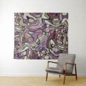 Tenture Murale Fun Hip violet violet noir Mosaic Art Motif (En situation (horizontale))