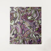 Tenture Murale Fun Hip violet violet noir Mosaic Art Motif (Devant)