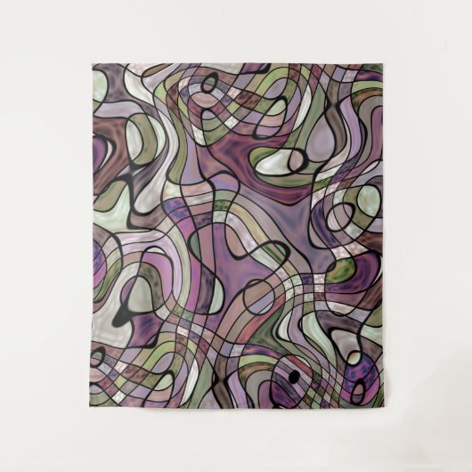 Tenture Murale Fun Hip violet violet noir Mosaic Art Motif (Devant)