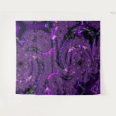 Tenture Murale Funky Bold Boho Purple Digital Abstrait Fractal (Devant (Horizontal))
