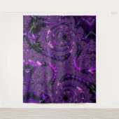 Tenture Murale Funky Bold Boho Purple Digital Abstrait Fractal (Devant)