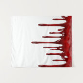 Tenture Murale Gouttes de sang tombées (Devant (Horizontal))