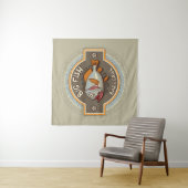 Tenture Murale Grande affiche de bar et grill de poissons (En situation)