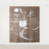 Tenture Murale Gravure de nénuphars (Devant)