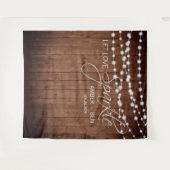 Tenture Murale Guirlande Lumineuse en Bois Rustique de Grange Mar (Devant (Horizontal))