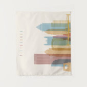 Tenture Murale Horizon de ville de Pittsburgh, Pennsylvanie | (Devant)