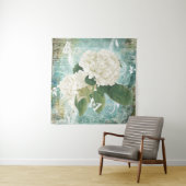 Tenture Murale Hydrangea blanche (En situation)