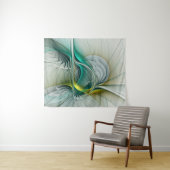 Tenture Murale Hypnotique Abstrait Golden Turquoise Turquoise Fra (En situation (horizontale))