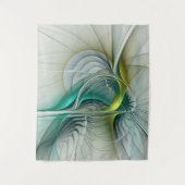 Tenture Murale Hypnotique Abstrait Golden Turquoise Turquoise Fra (Devant)