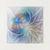 Tenture Murale Imaginaire Floral, Fleur Fractale Abstraite coloré (Devant (Horizontal))