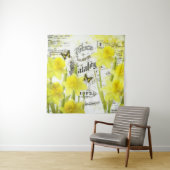 Tenture Murale Jonquilles et papillons (En situation)