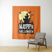 Tenture Murale Joyeux Halloween (En situation)
