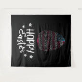 Tenture Murale Joyeux oeuf de Pâques et de Pâques avec drapeau am (Devant (Horizontal))