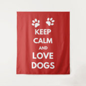 Tenture Murale Keep calm and love dogs (Devant)