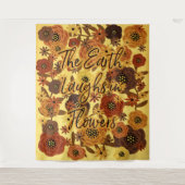 Tenture Murale La Terre rit en Fleurs extra grandes (Devant)