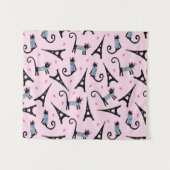 Tenture Murale Le style français a habillé le chat avec le motif (Devant (Horizontal))