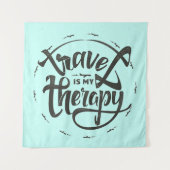 Tenture Murale Le voyage est ma thérapie (Devant (Horizontal))